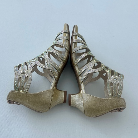 Laurmosa girl’s sandals gold high heels formal shoes.  Size 3. - Picture 6 of 11